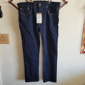 NWT Prana Feener Jean Organic Cotton Dark Wash Straight Fit 38 × 30